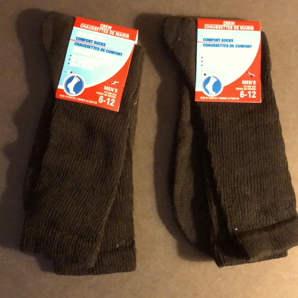 NEW_ (2) Pairs Of Men’s Diabetic Comfort Socks